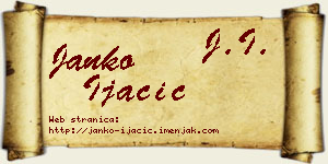 Janko Ijačić vizit kartica